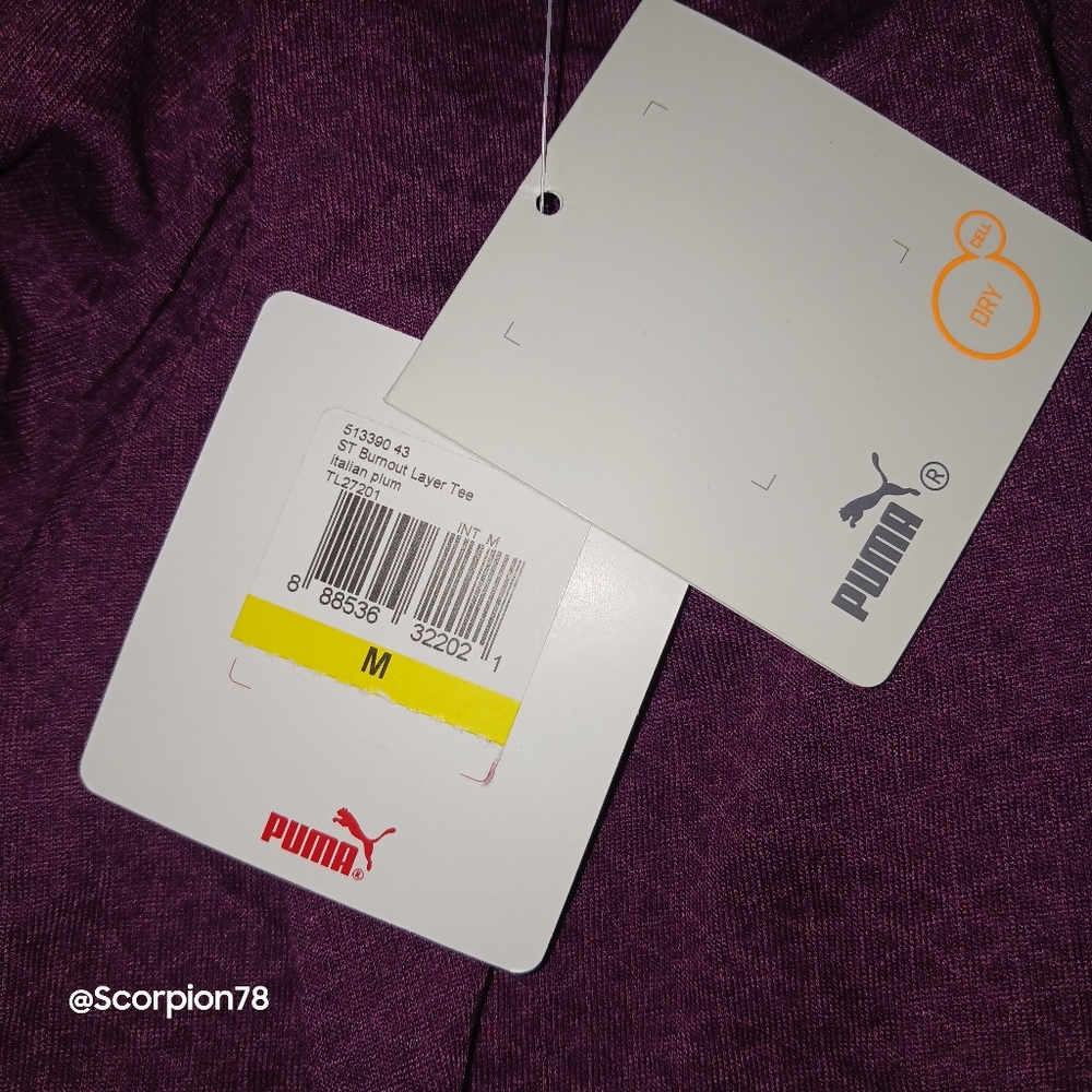 Puma Burn Out Layer Dry Cell Work Out Tee Size Med for Women - Picture 7 of 7